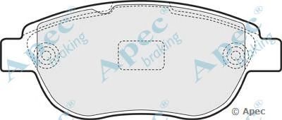 APEC BRAKING pad1450 -  Комплект тормозных колодок, дисковый тормоз